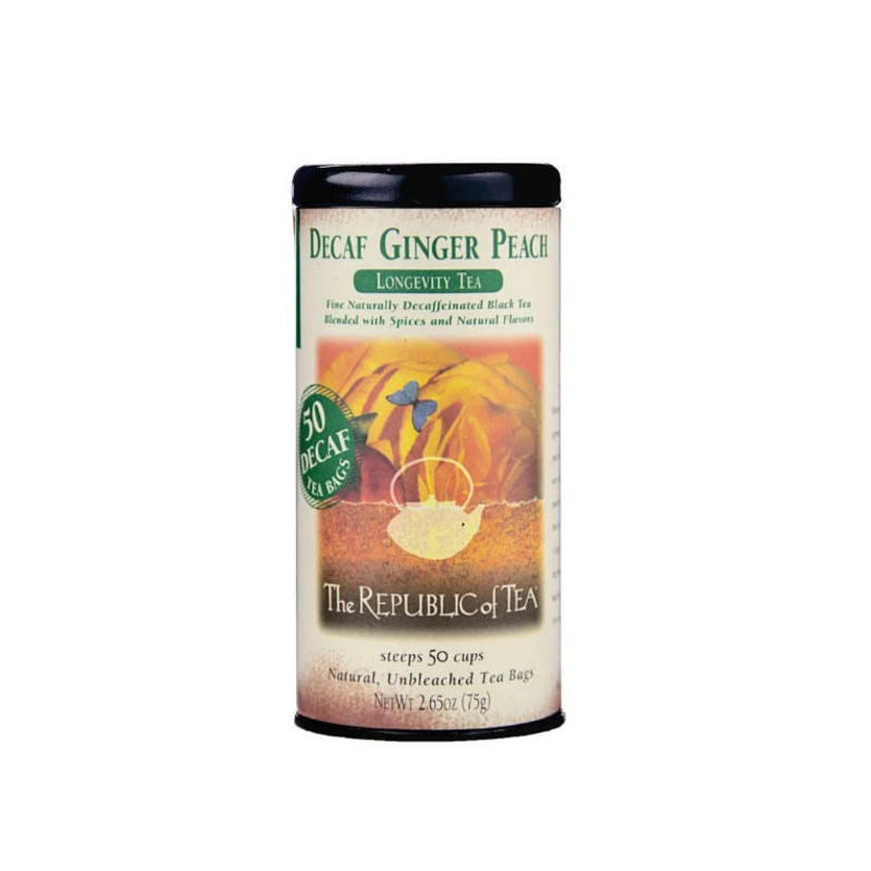 Decaf Ginger Peach Black Tea Bags 50