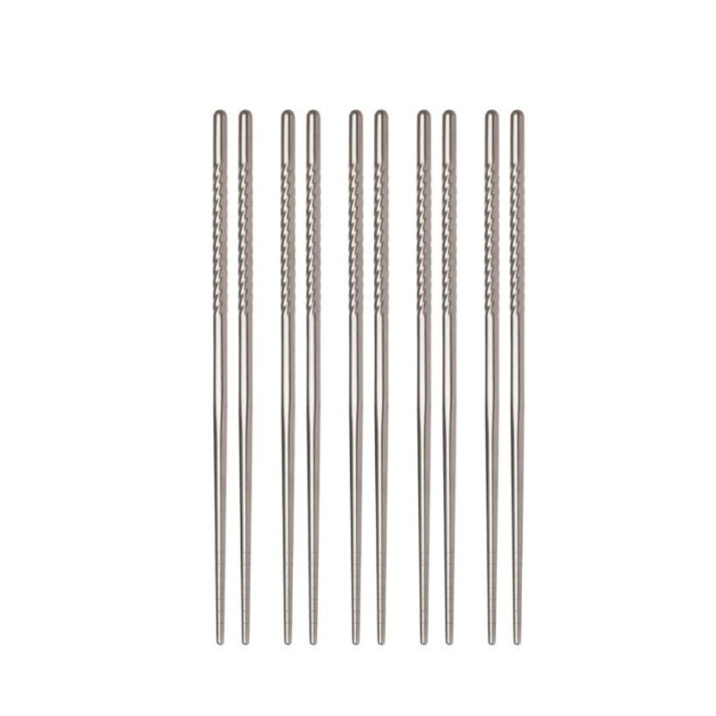 Stainless Steel Chopstick Set of 5