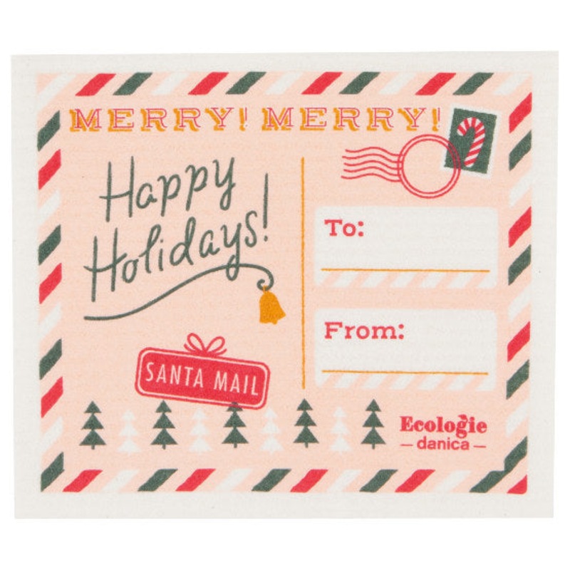 Swedish Dishcloth Postcard to Santa