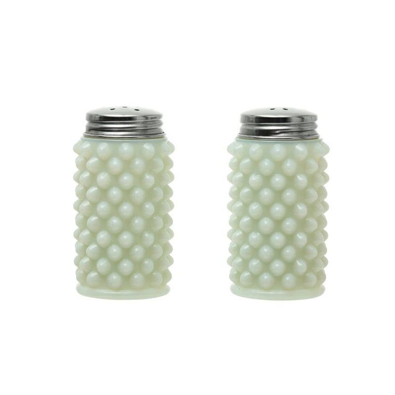 Milk Glass Hobnail Salt & Pepper
