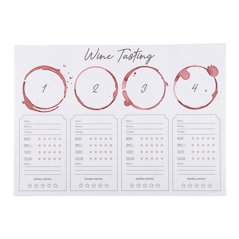Wine Tasting Placemat 24/pk