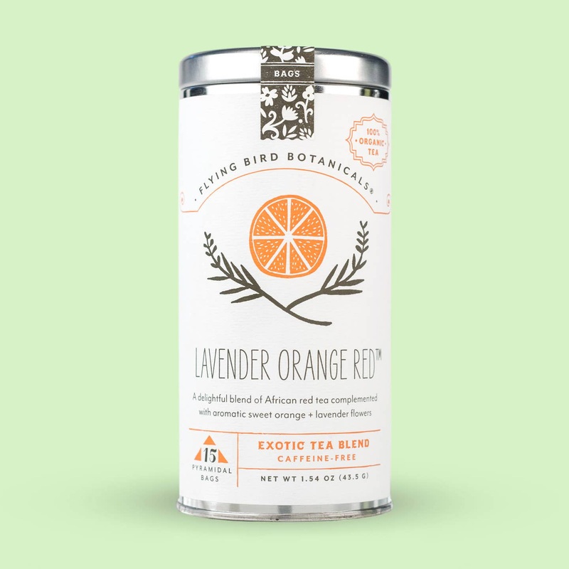 Lavender Orange Red- 15 Tea Bag Tin