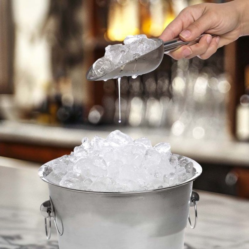 Stainless Steel Slotted Ice Scoop