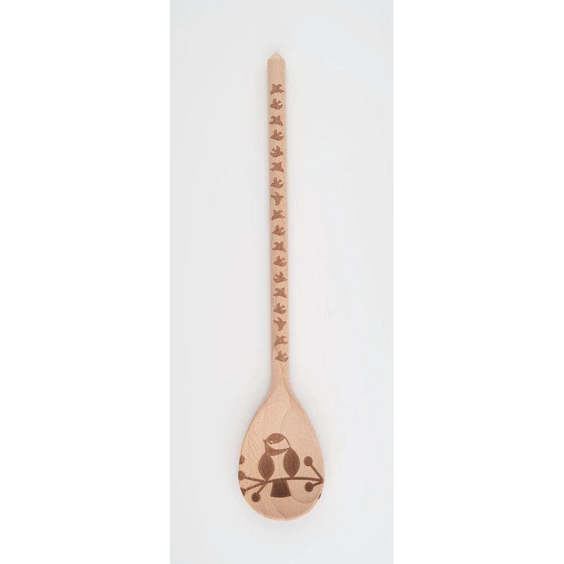 Engraved Wood Spoon Bird