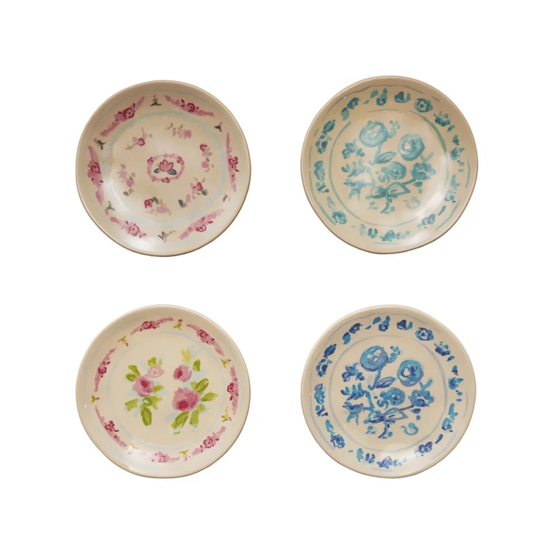 Floral Stoneware Plate 6"
