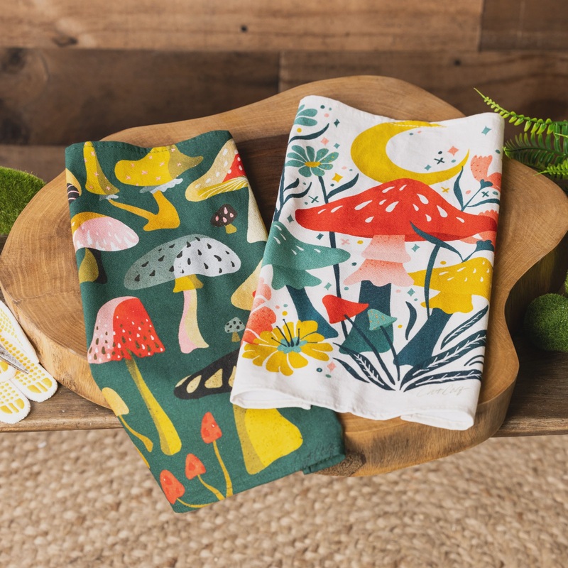 Mushroom Garden Towel