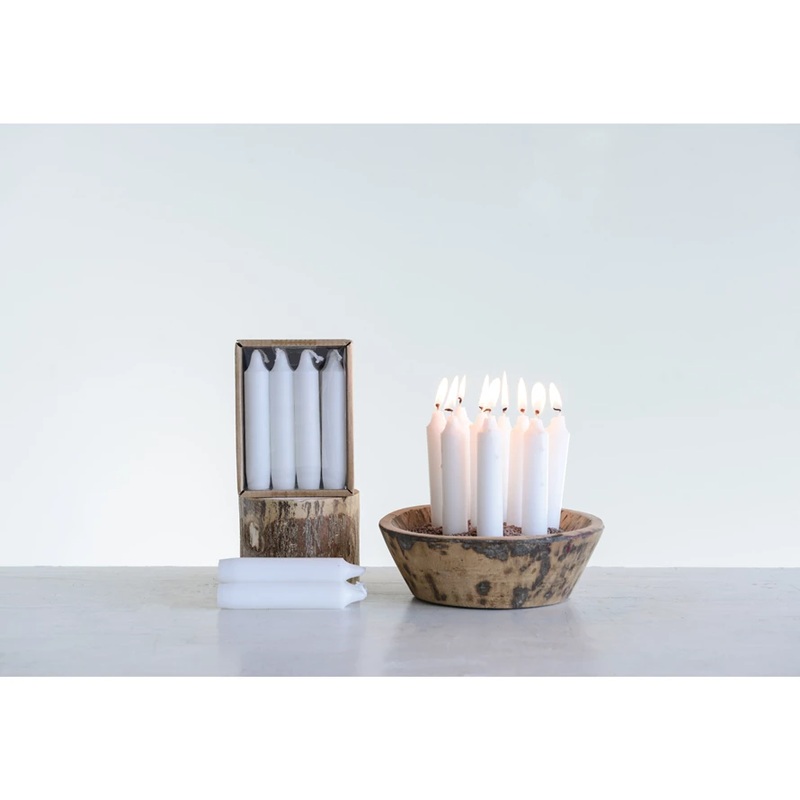 Unscented Short Taper Candles s/12