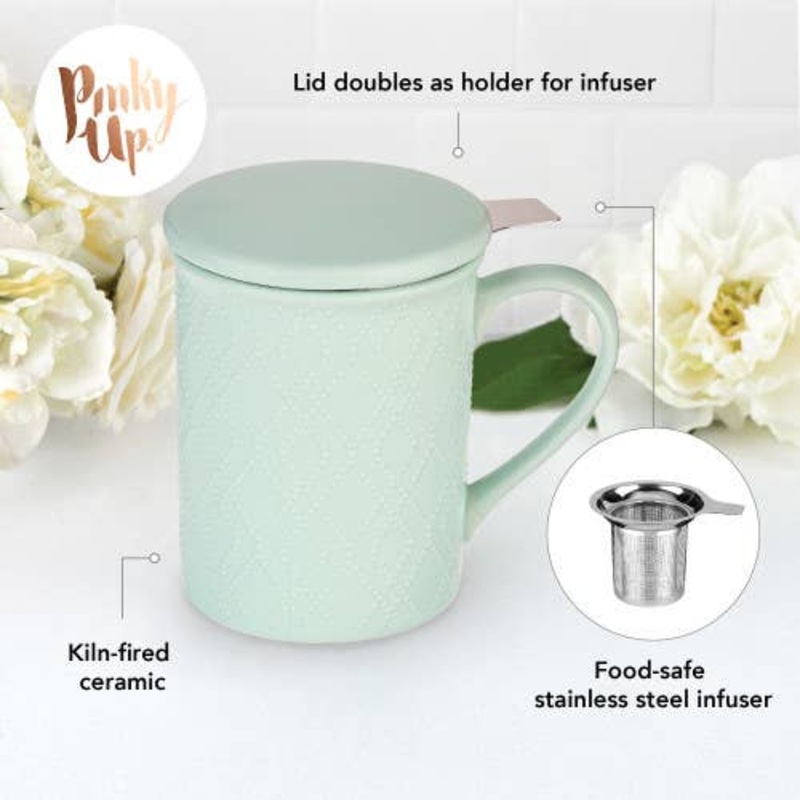 Annette  Mug w/ Tea Infuser - Souk Mint