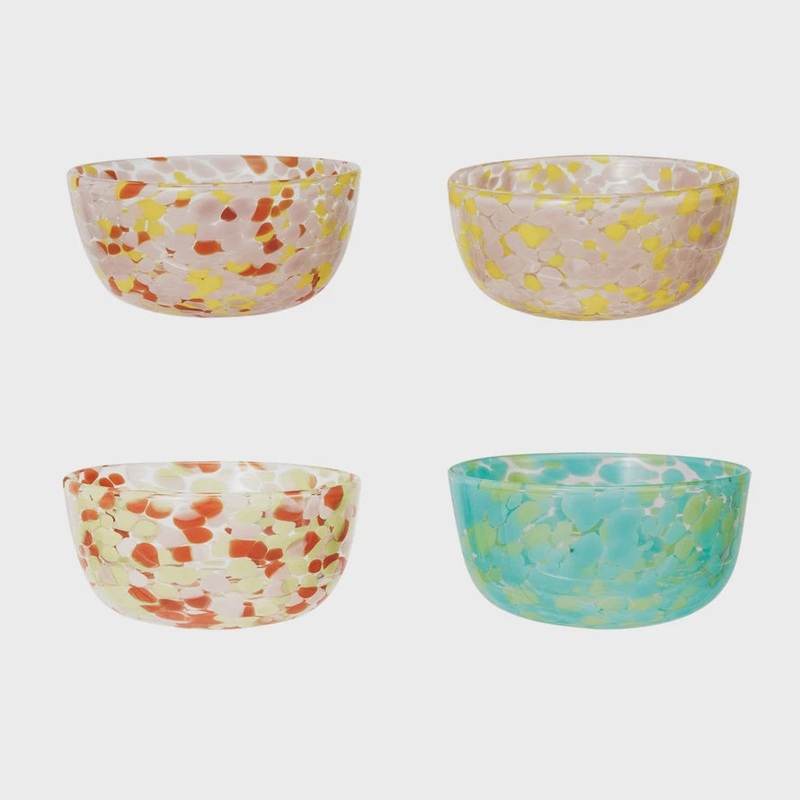 Blown Confetti Glass Bowl