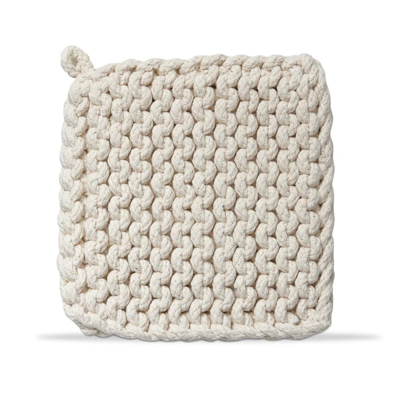 Crochet Trivet Potholder [White]