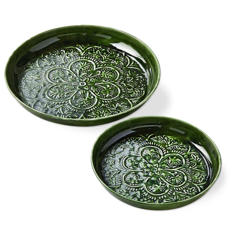 Enamel  Metal Tray [Green]