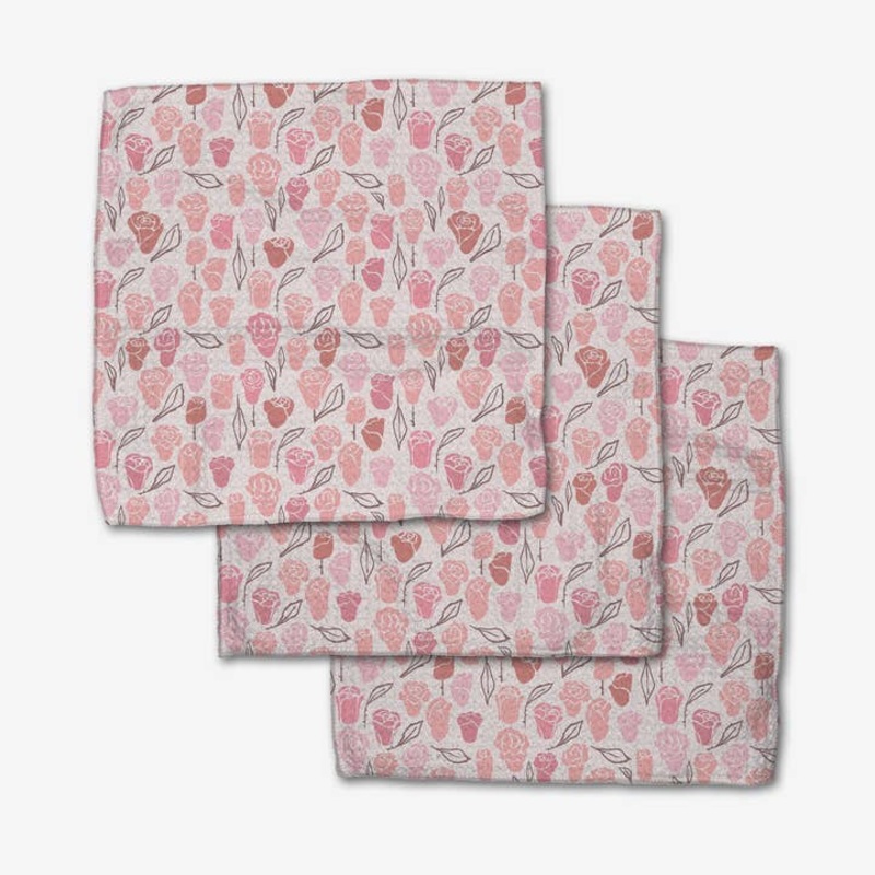 Geometry Dishcloth Set - Neutral Rose