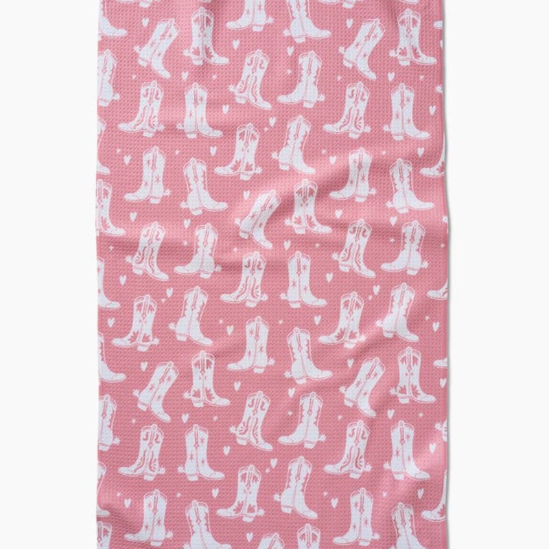 Geometry Tea Towel - Boots on Worries Gone