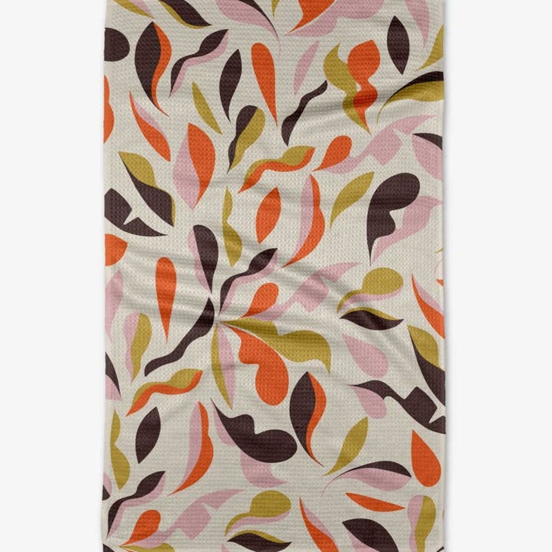 Geometry Tea Towel - Playful Leaves