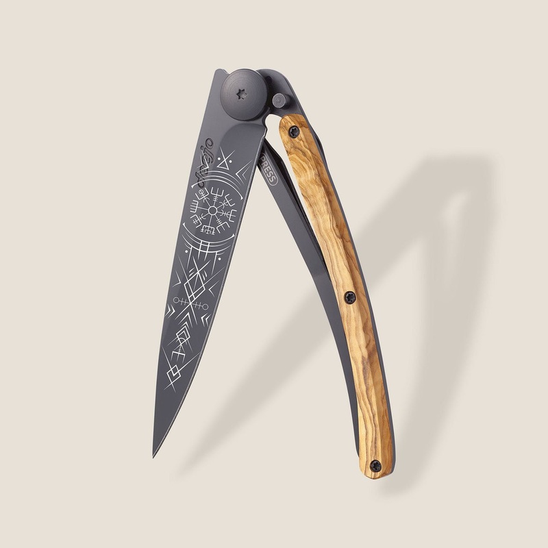 DEEJO 37G Olive wood | Viking Vegvisir