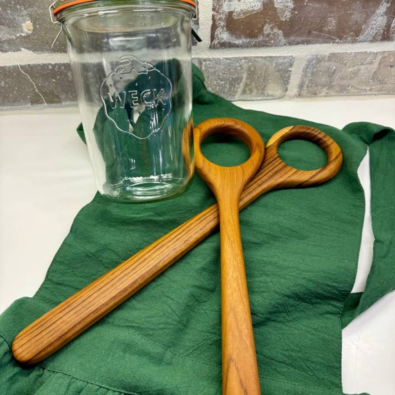 Teak Wood Danish Dough Whisk