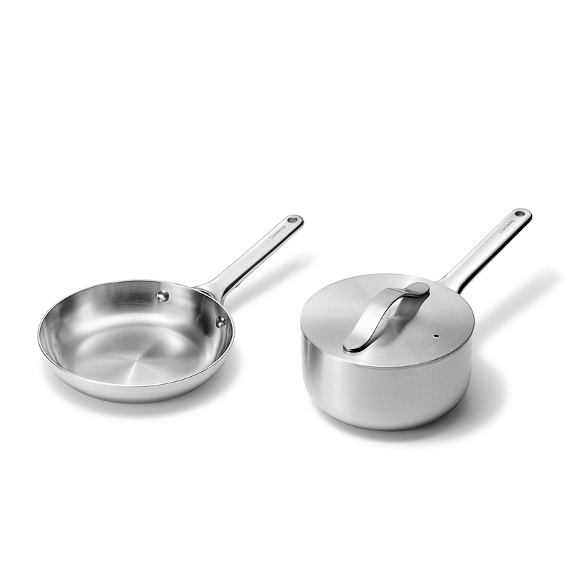 Stainless Steel Mini Fry Pan & Mini Sauce Pan Duo