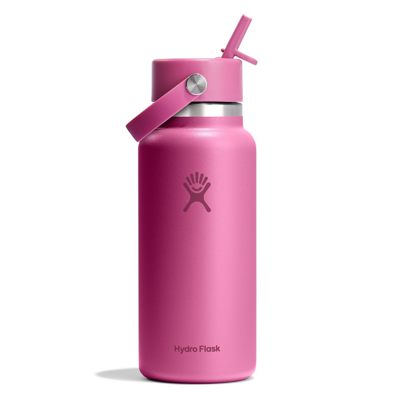 Wide Mouth Bottle with Flex Straw Cap, 32 oz
