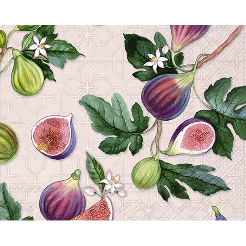 Lunch Napkin, Figues Rose