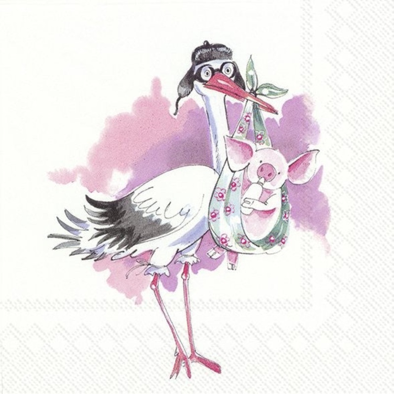 Lunch Napkin, Piggy New Baby
