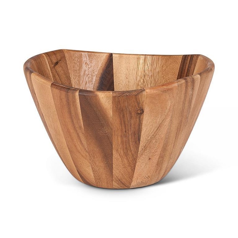 Natural Edge Salad Bowl, Acacia Wood
