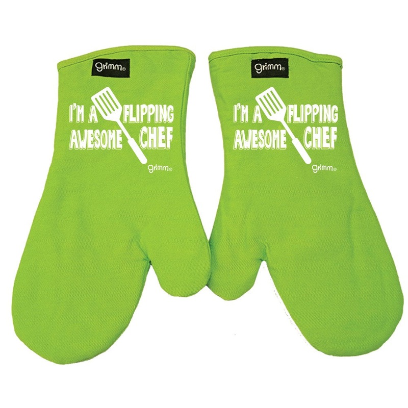 Oven Mitt Set, Flipping Awesome