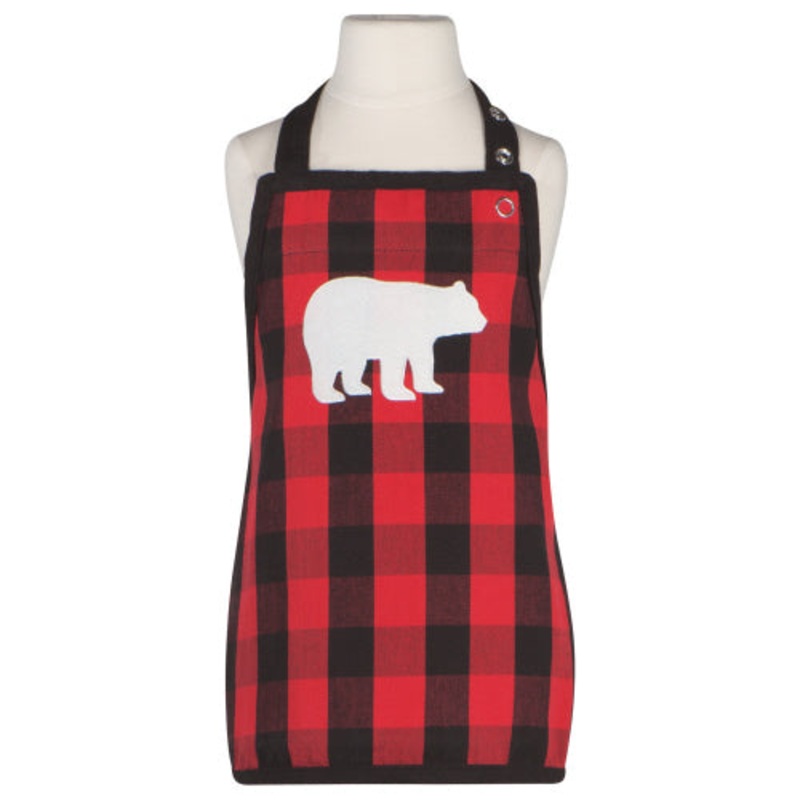 Junior Apron - Buffalo Check Bear
