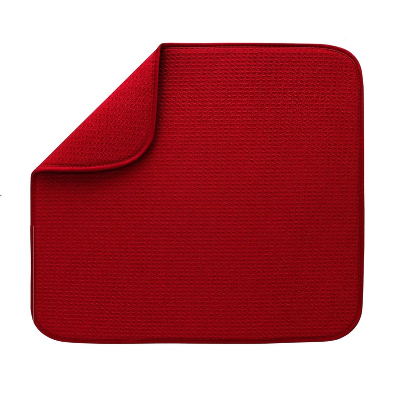 Dish Drying Mat, Red