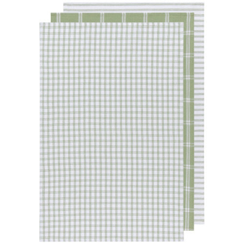 Dish Towel Set Tic-Tac-Toe Sage