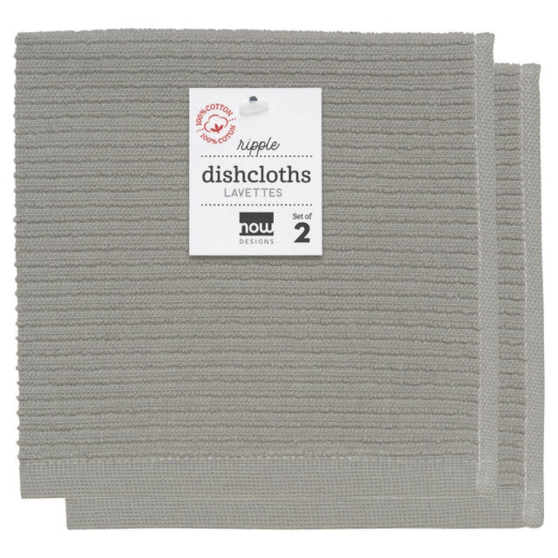 Dishcloth Ripple Set - London Grey