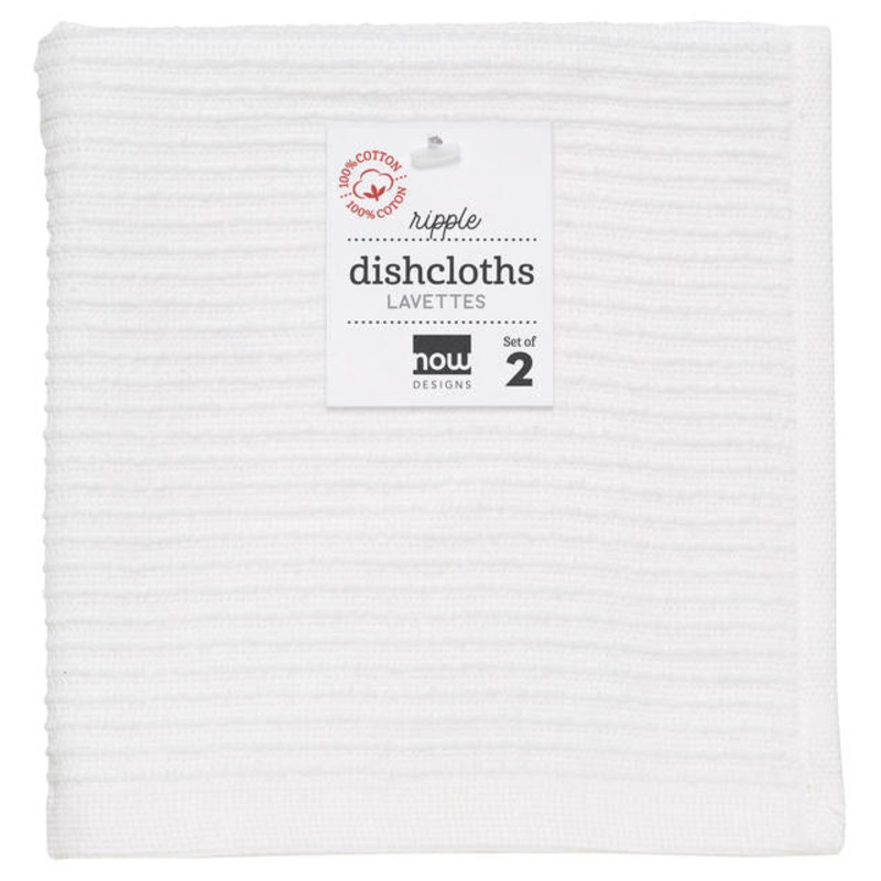 Dishcloth Ripple Set - White