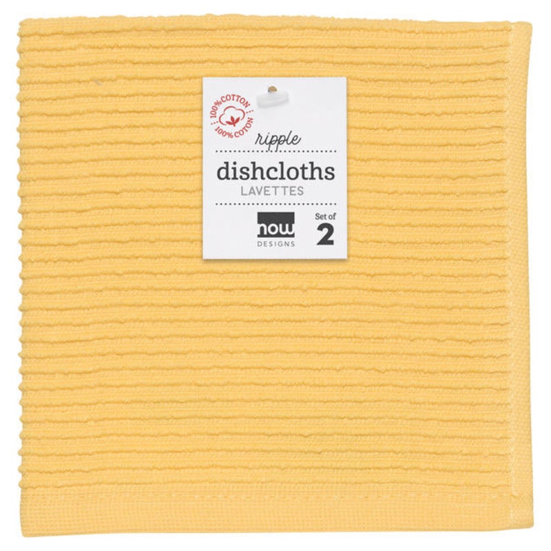 Dishcloth Ripple Set - Yellow