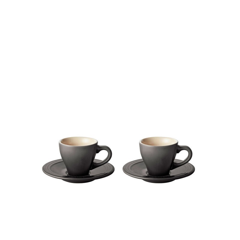 Espresso Cups & Saucers, Oyster