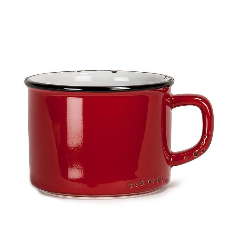 Cappuccino Cup,  Red Enamel Look