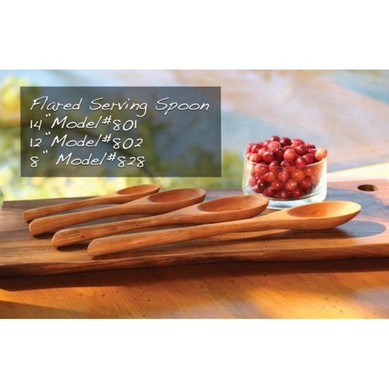 Cherry Wood Flared Serving Spoon