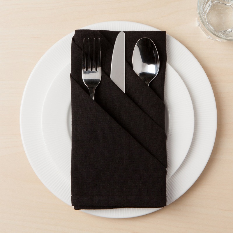 Cloth Napkin Set, Black