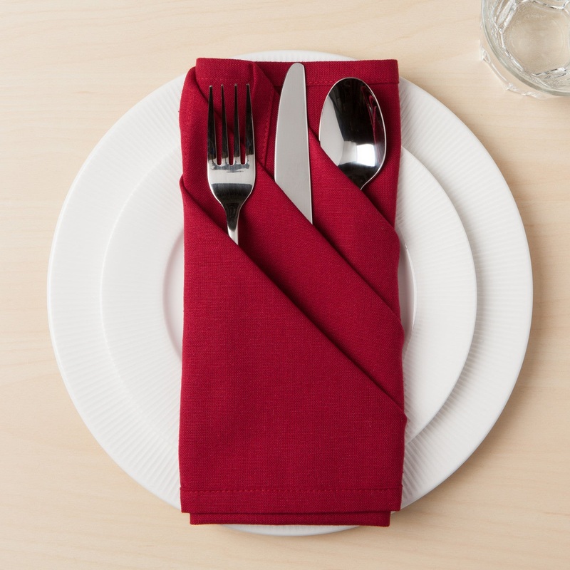 Cloth Napkin Set, Carmine