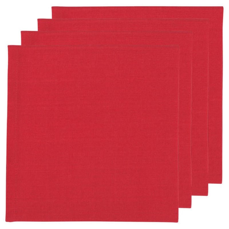Cloth Napkin Set, Red