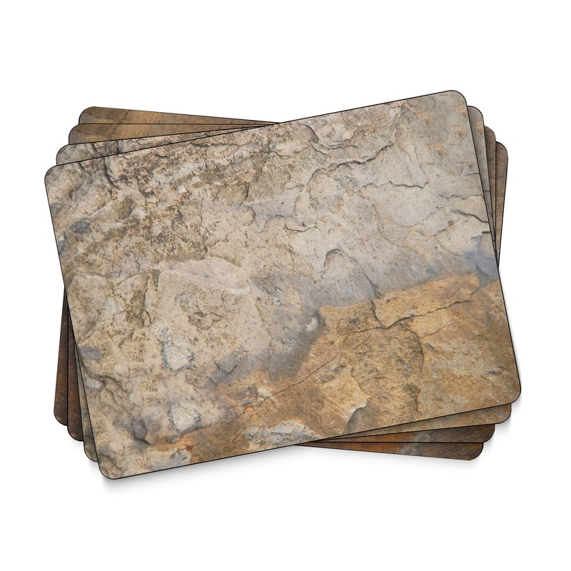 Cork Placemats Set, Earth Slate