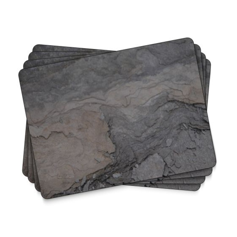 Cork Placemats Set, Midnight Slate