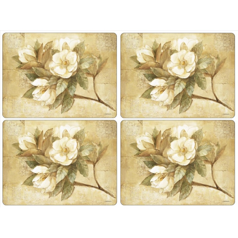 Cork Placemats Set, Sugar Magnolia