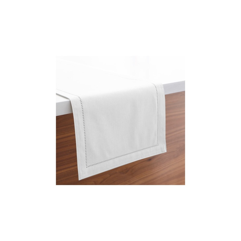 Table Runner, Hemstitch White