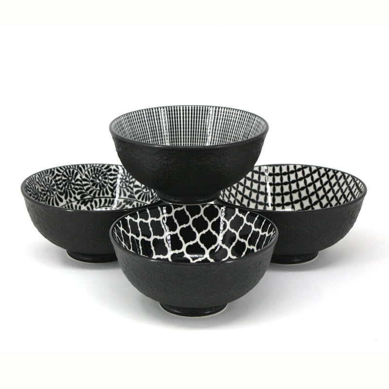 Small Snack Bowl, Black & White