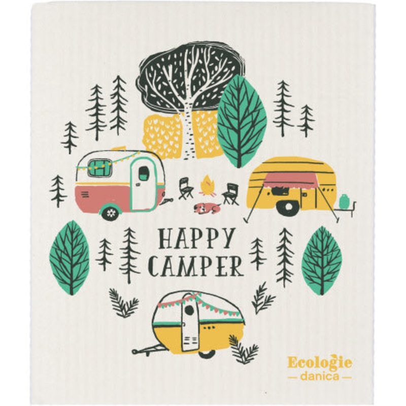 Swedish Dish Cloth  Happy Camper