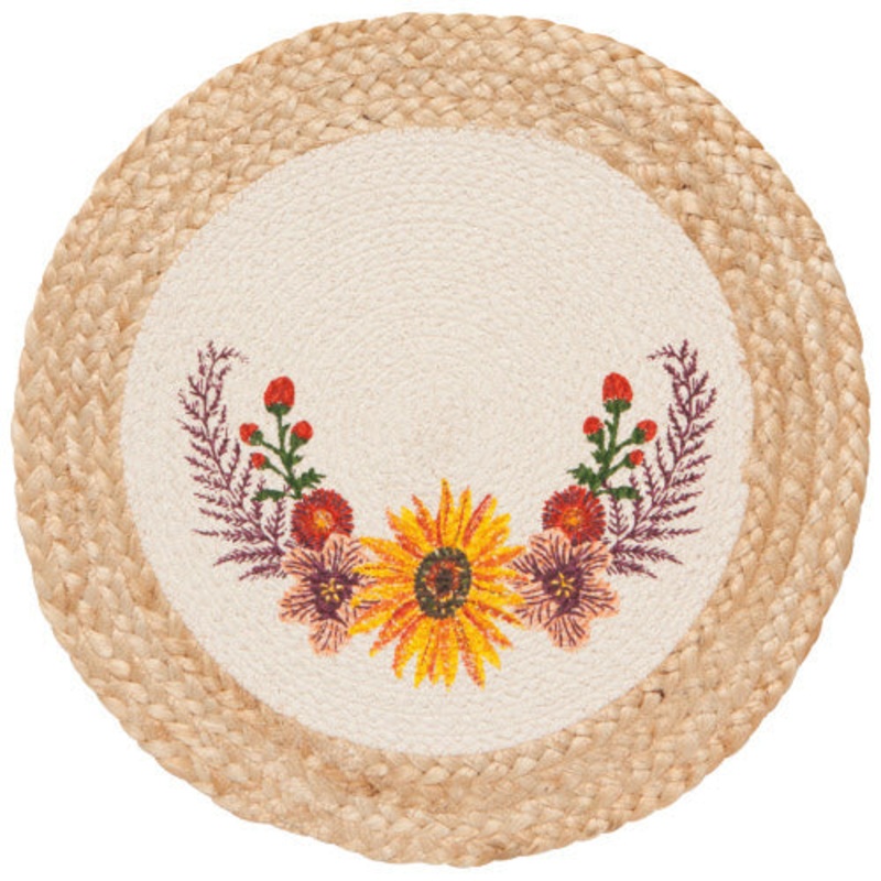 Placemat, Braided, Sunflower Splendor