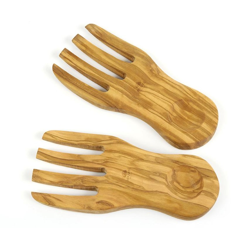 Bear Claw Salad Servers, Olive Wood