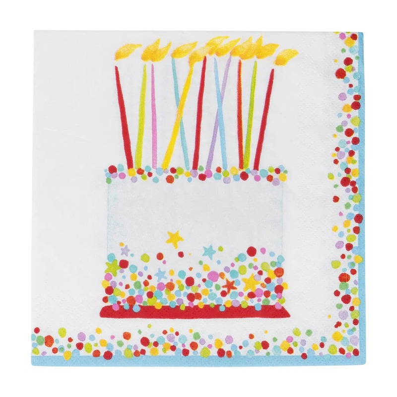 Caspari Birthday Cake Luncheon Napkins