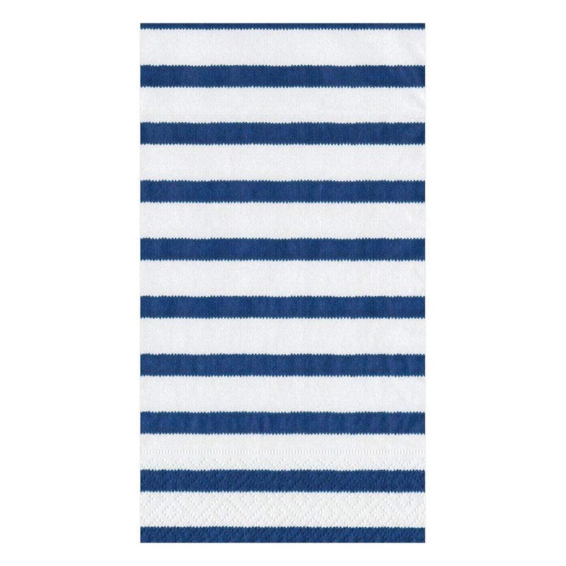 Caspari Bretagne Paper Guest Towel Napkins in Blue - 15 Per Package