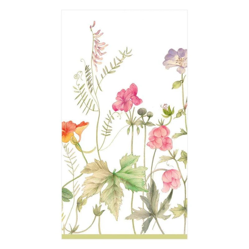 Caspari French Floral Paper Guest Towel Napkins - 15 Per Package