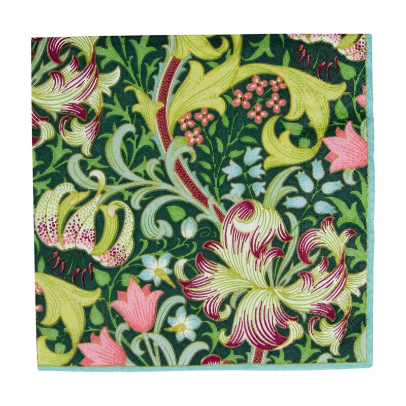 Caspari Golden Lily Forest Luncheon Napkins